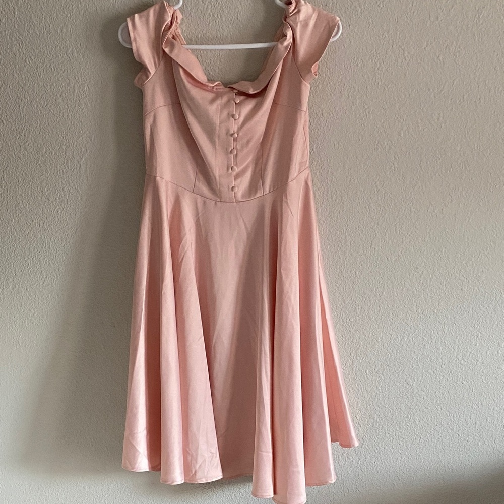 Chicwish Blush Pink Button Front Mini Dress